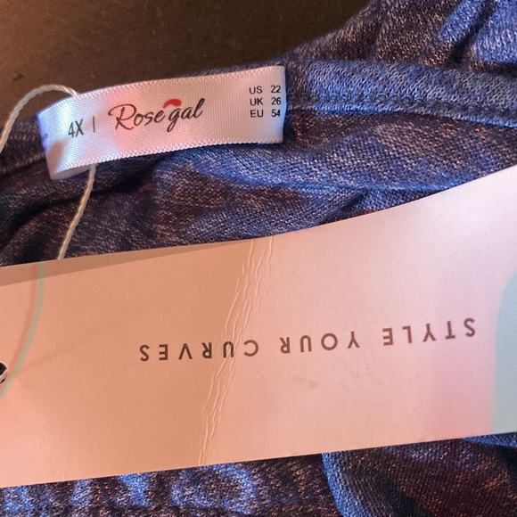 Rosegal 4X Ladder Cut Out Blue Top NWT - Picture 5 of 8